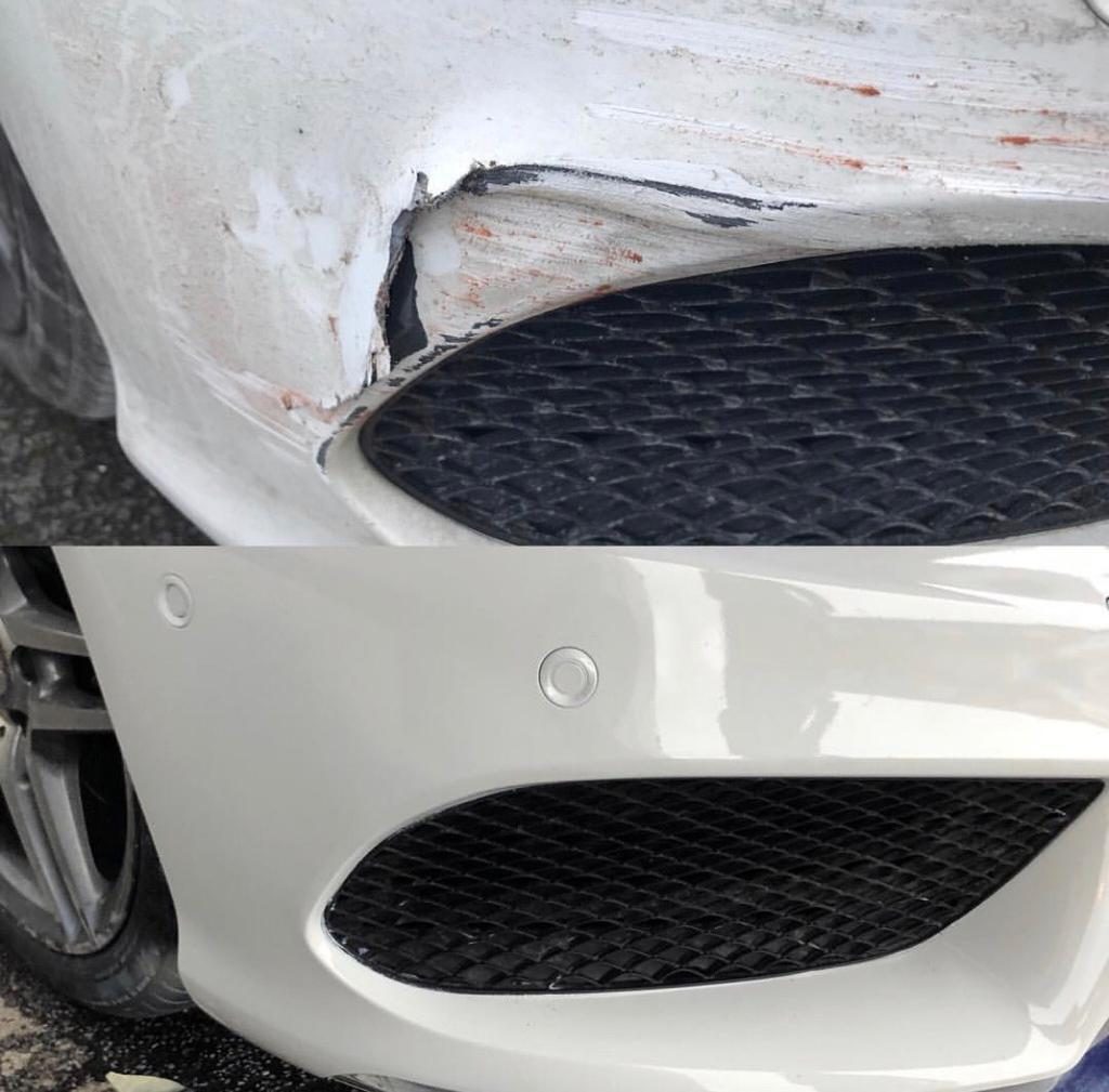 Blech- und Stossstangenreparatur vorher und nachher